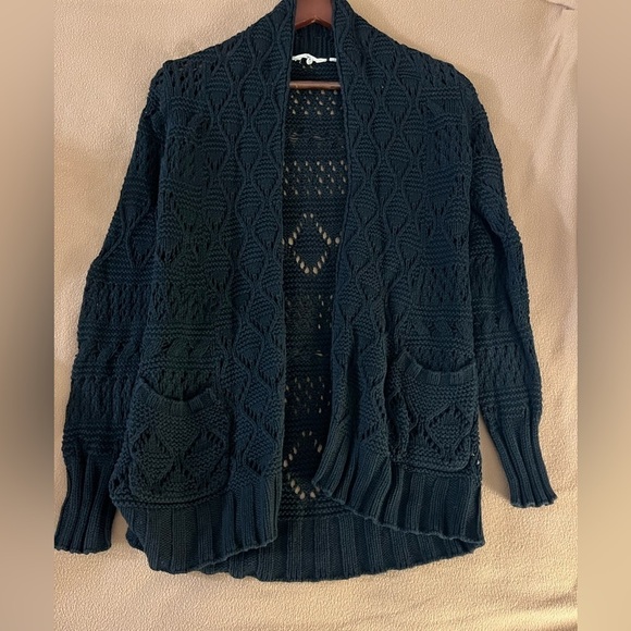 Lucky Brand Denim Co. black crochet cardigan - Picture 3 of 7